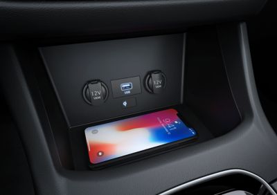 wireless charging in the centre console of the new Hyundai i30 N performance hatchback