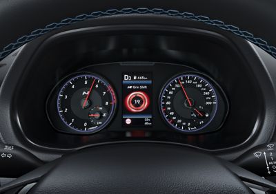 detail of the N Cluster inside the new Hyundai i30 N performance hatchback