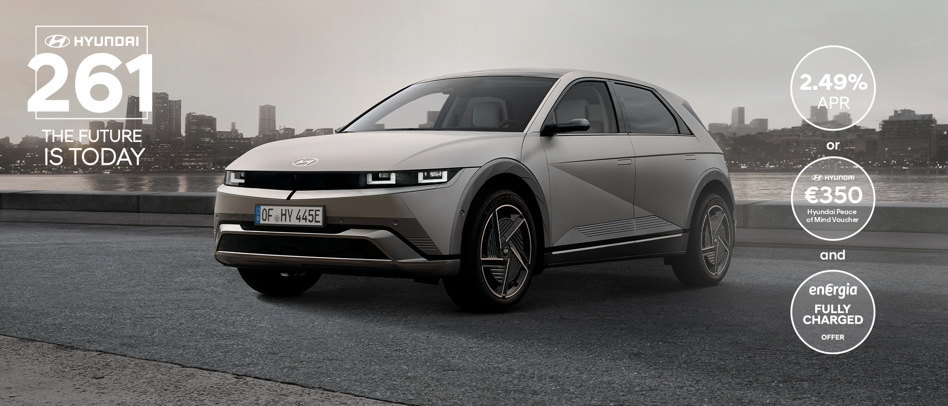 The Hyundai Ioniq 5 parked.