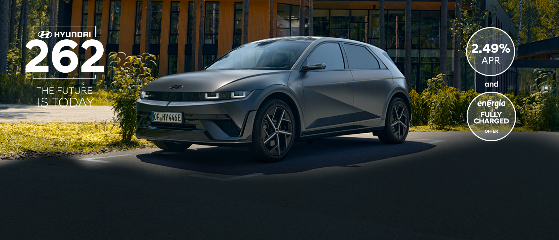 The Hyundai Ioniq 5 parked.