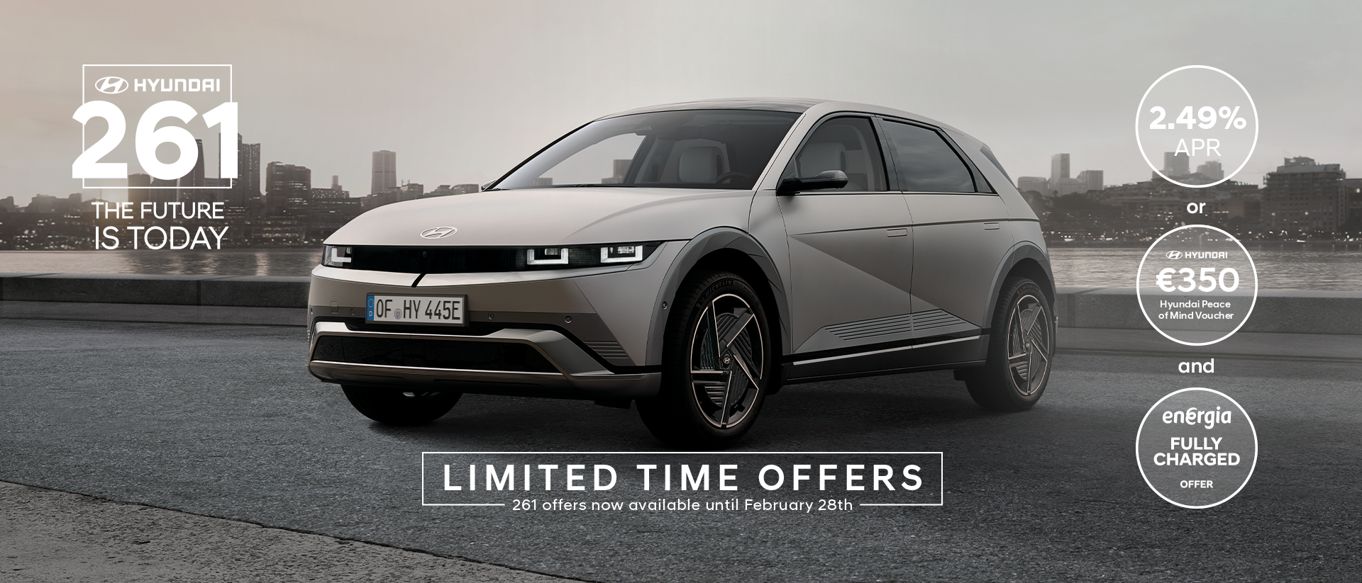 The Hyundai Ioniq 5 parked.