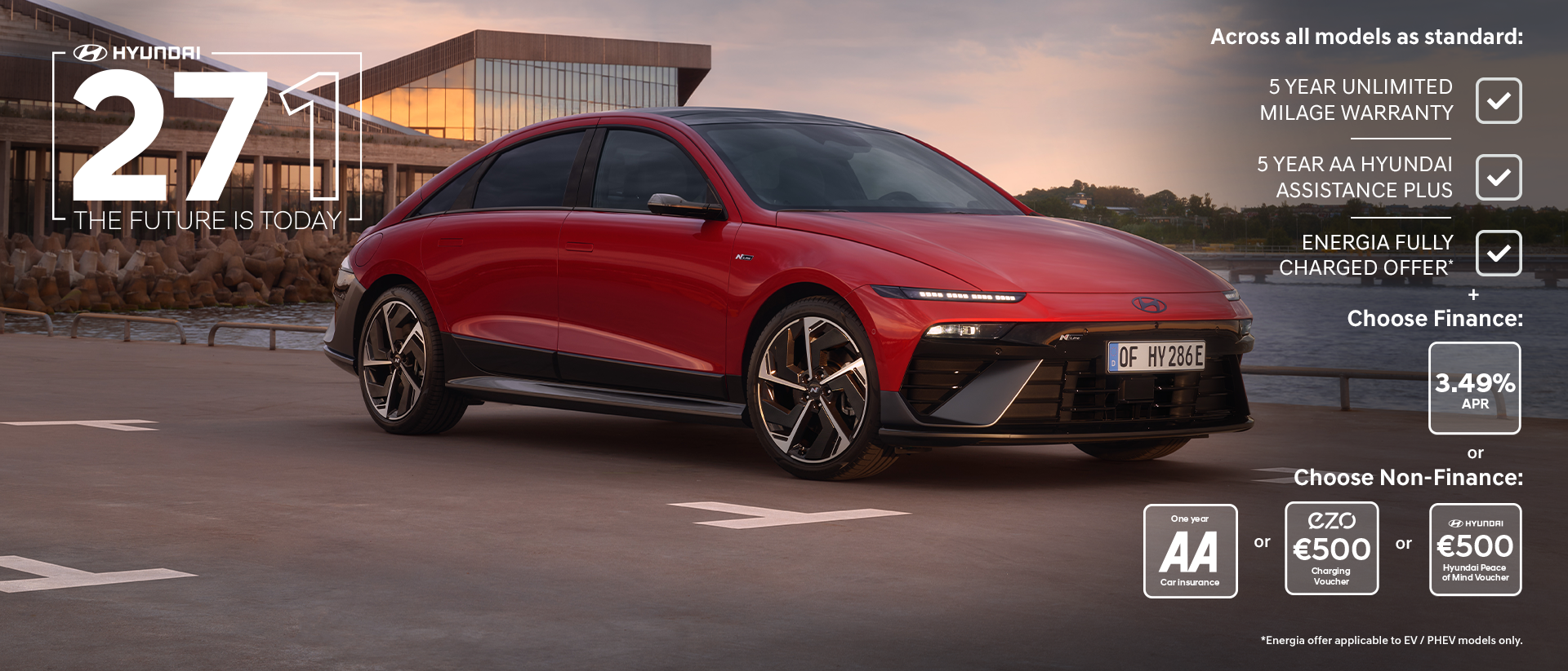 The Hyundai IONIQ 6 parked.