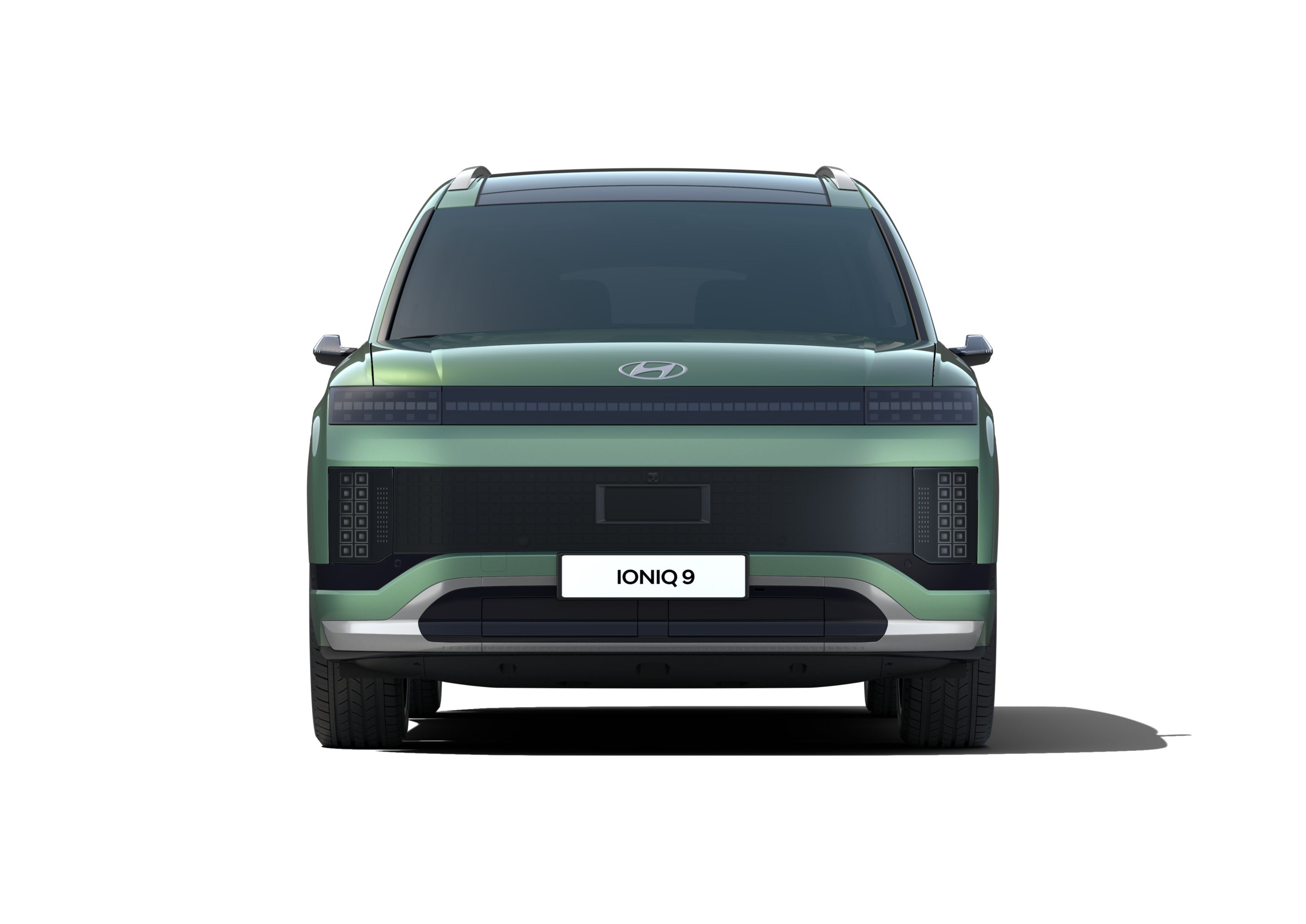Front view of Hyundai IONIQ 9 electric SUV.