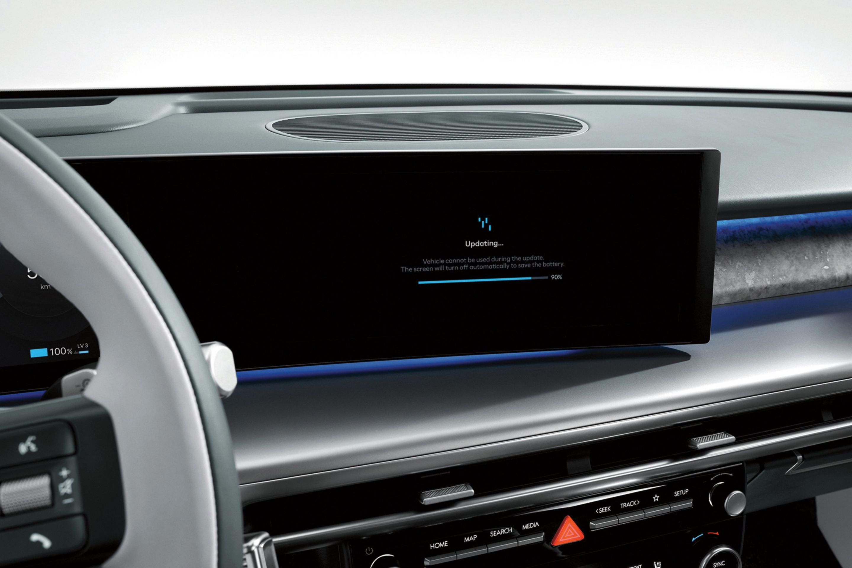 Wireless software update on the centre screen of the IONIQ 9&nbsp;