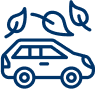 car with leaves icon